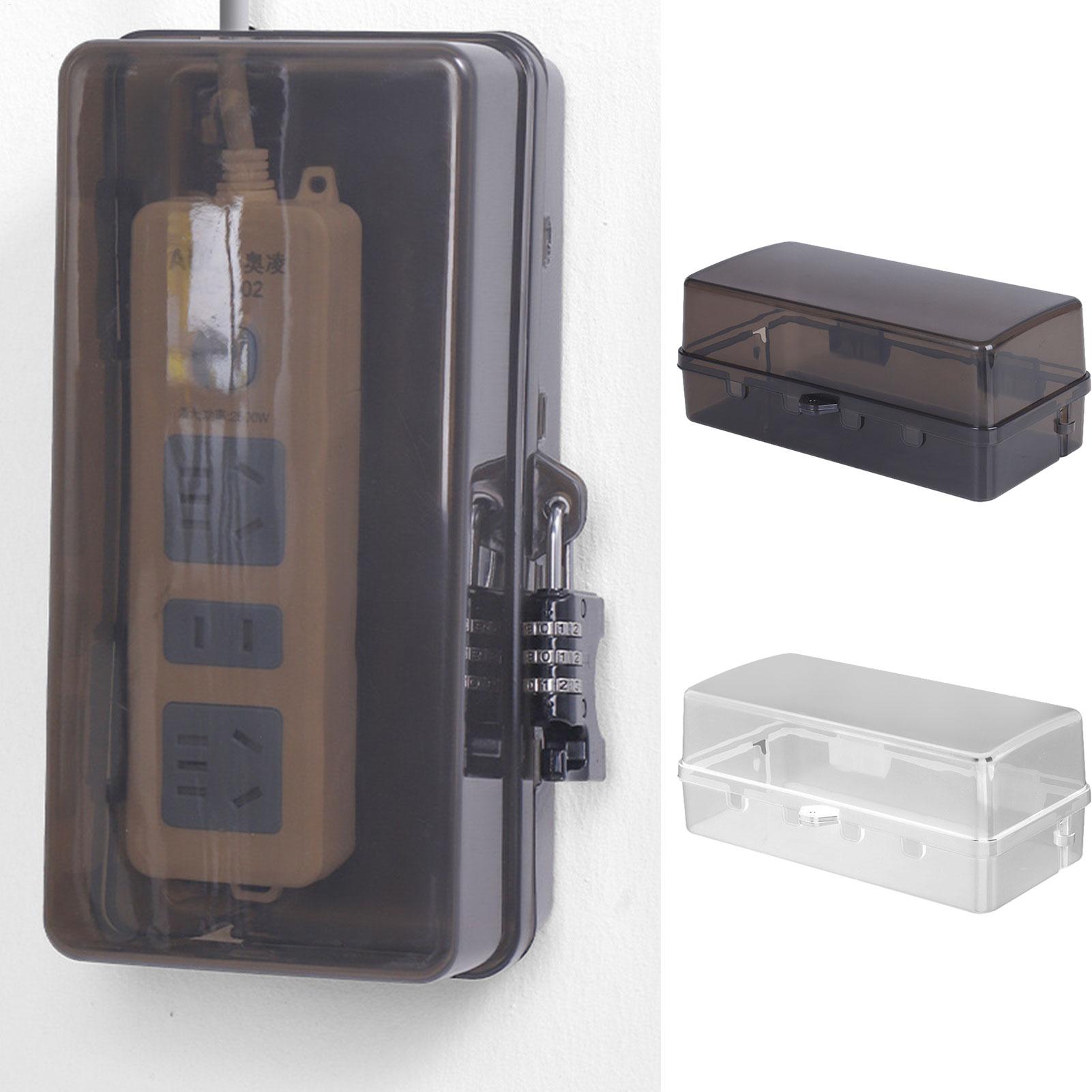 Outdoor Power Extension Cord - Durable Plastic Plug Box Anti-theft Waterproof