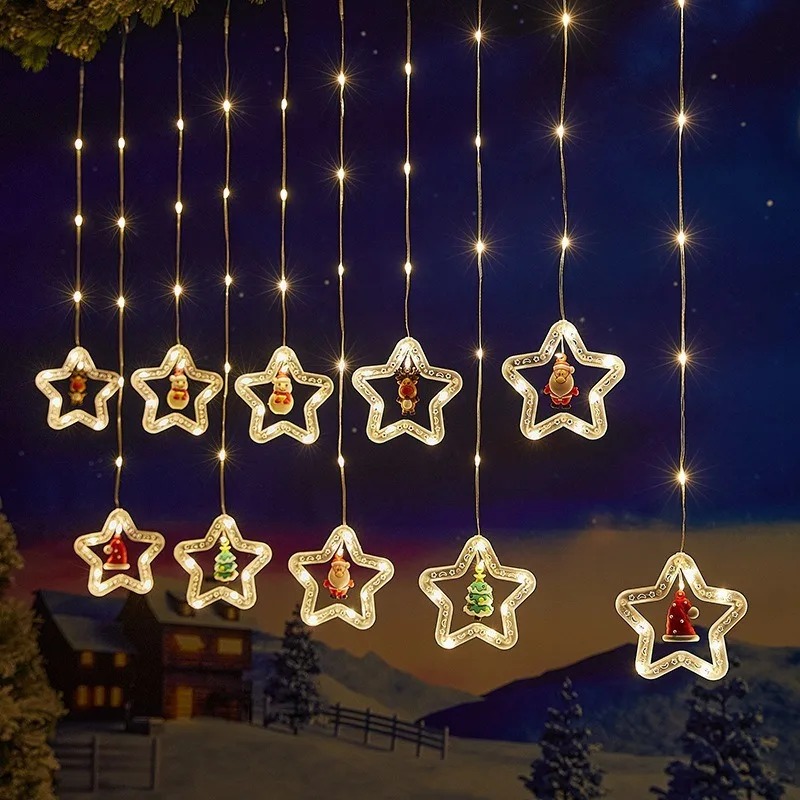 Outdoor Power For Xmas Lights - LED Star Curtain Fairy Lights USB