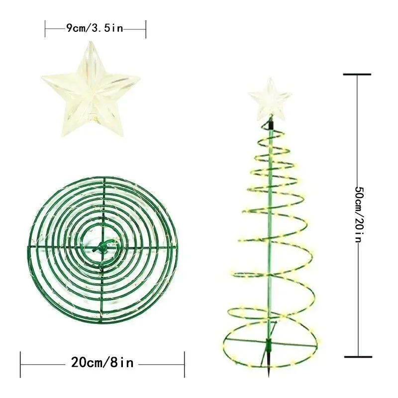 Outdoor Power For Xmas Lights - Solar Powered Waterproof Xmas Stake LED