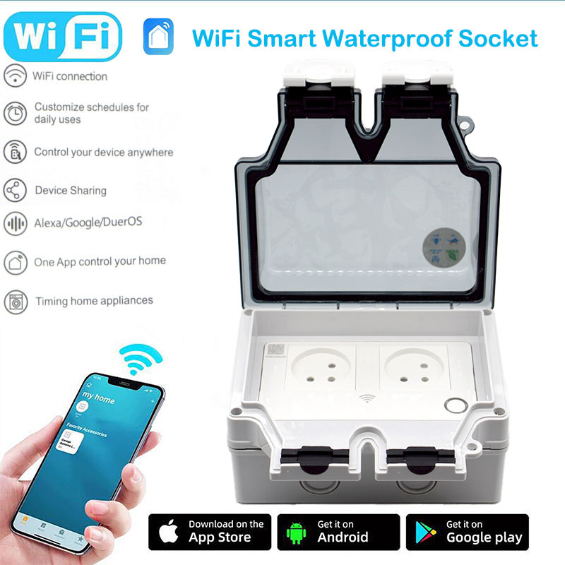 Outdoor Power Jack - 16A Smart Socket IP66 Waterproof Plug