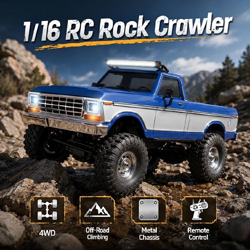 Outdoor Power Meter Bike - Huangbo 1:16 4WD RC Off‑Road Truck