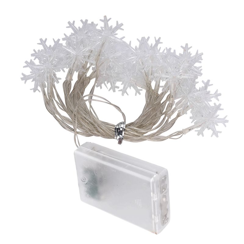 Outdoor Power For Xmas Lights - Exquisite-20LED Snowflake String Light Christmas Garland