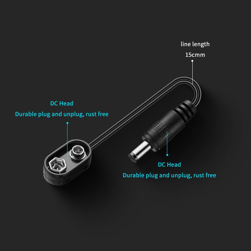 9V Battery Clip Converter Male - огляд і ціна Outdoor Power Jack