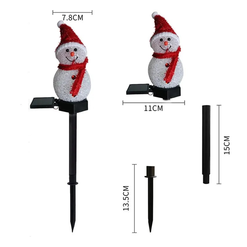 2 LED Snowman Solar Garden Lig - огляд і ціна Outdoor Power For Xmas Lights