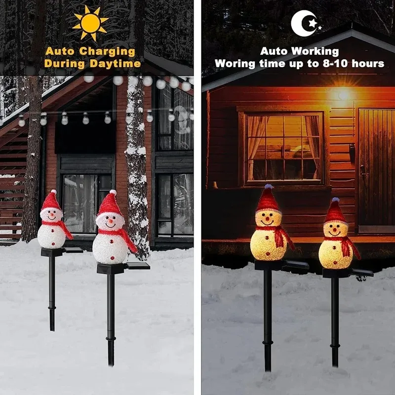 2 LED Snowman Solar Garden Lig - огляд і ціна Outdoor Power For Xmas Lights