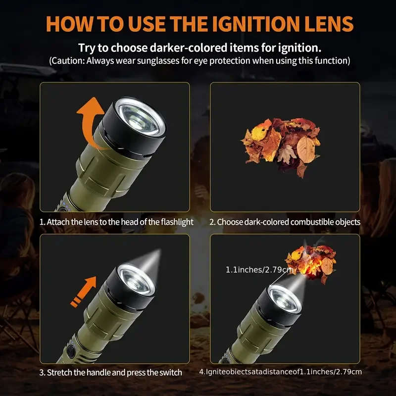 Bright Zoomable Flashlight w/  - огляд і ціна Outdoor Power For Camping