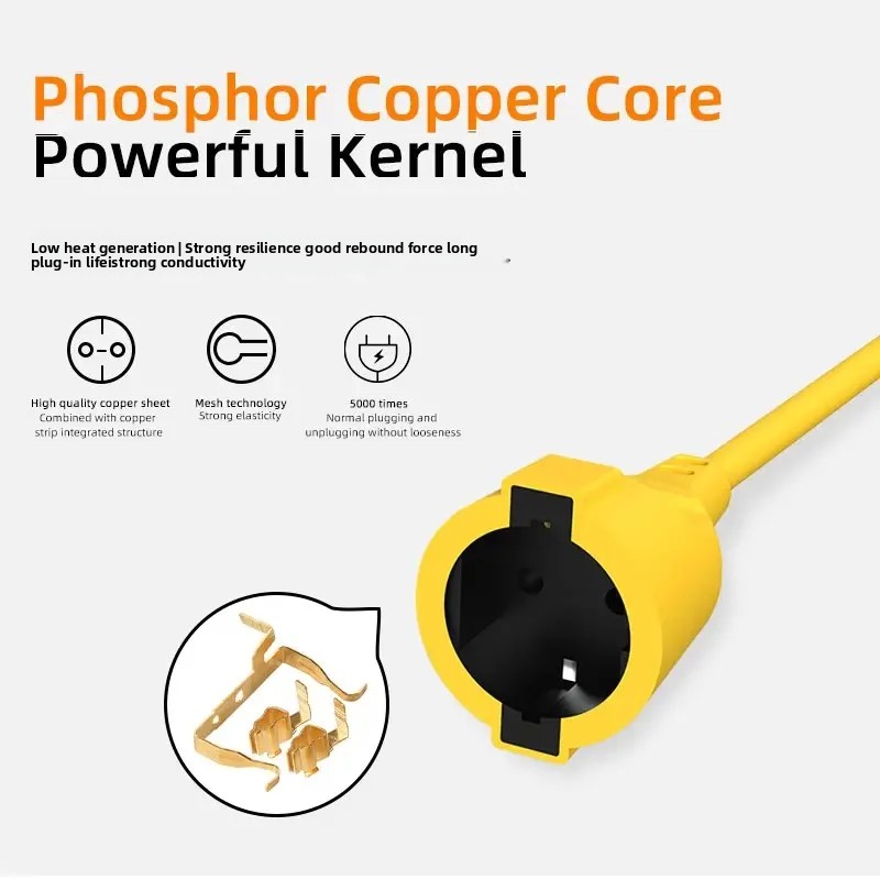 16A EU Schuko Power Strip 4KW  - огляд і ціна Outdoor Power Extension Cord