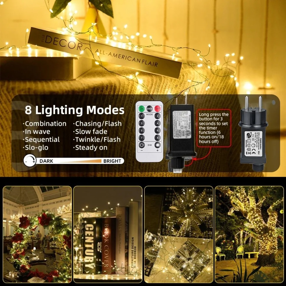 LED Christmas Decorations Stri - огляд і ціна Outdoor Power For Xmas Lights