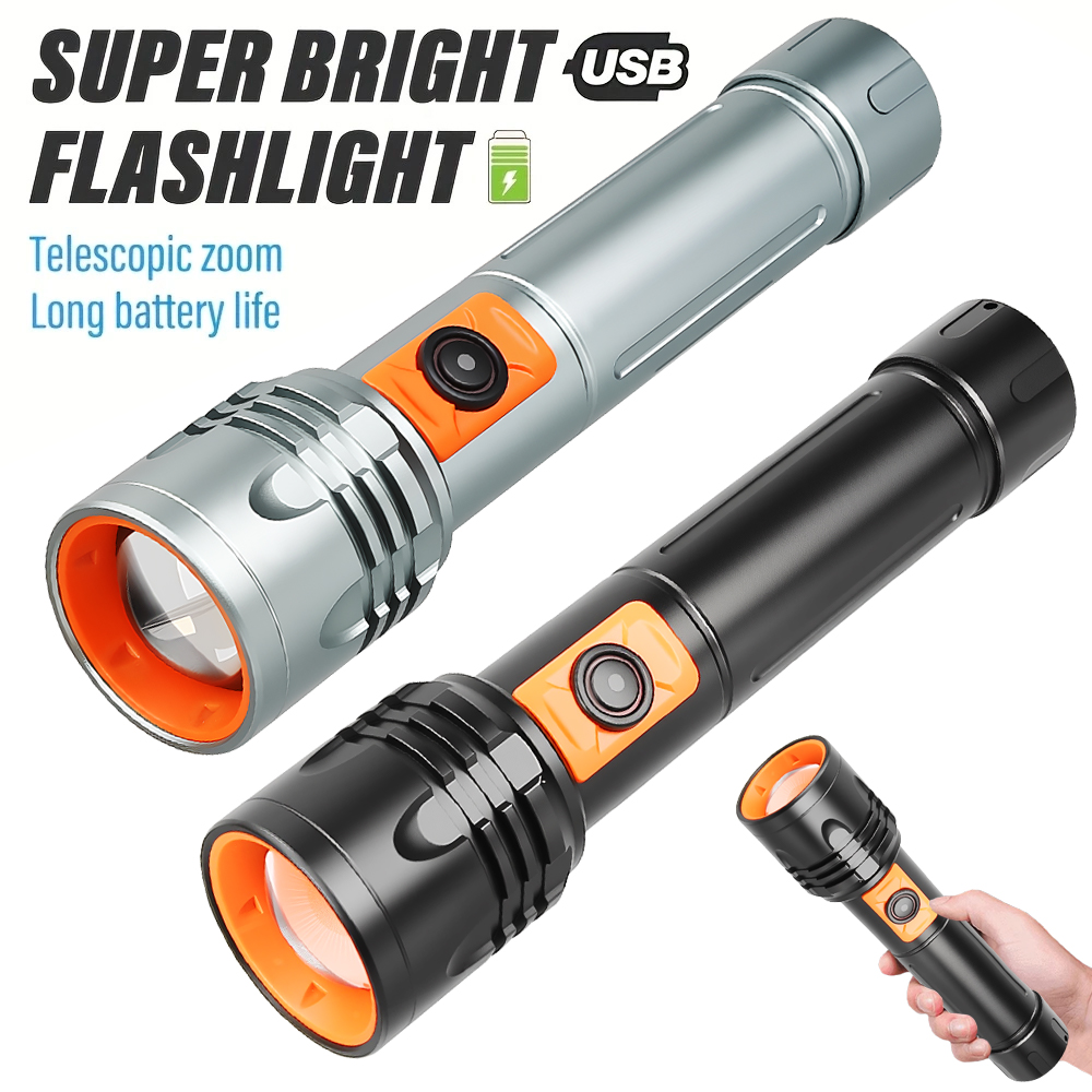 High Power LED Flashlight USB  - огляд і ціна Outdoor Power For Camping
