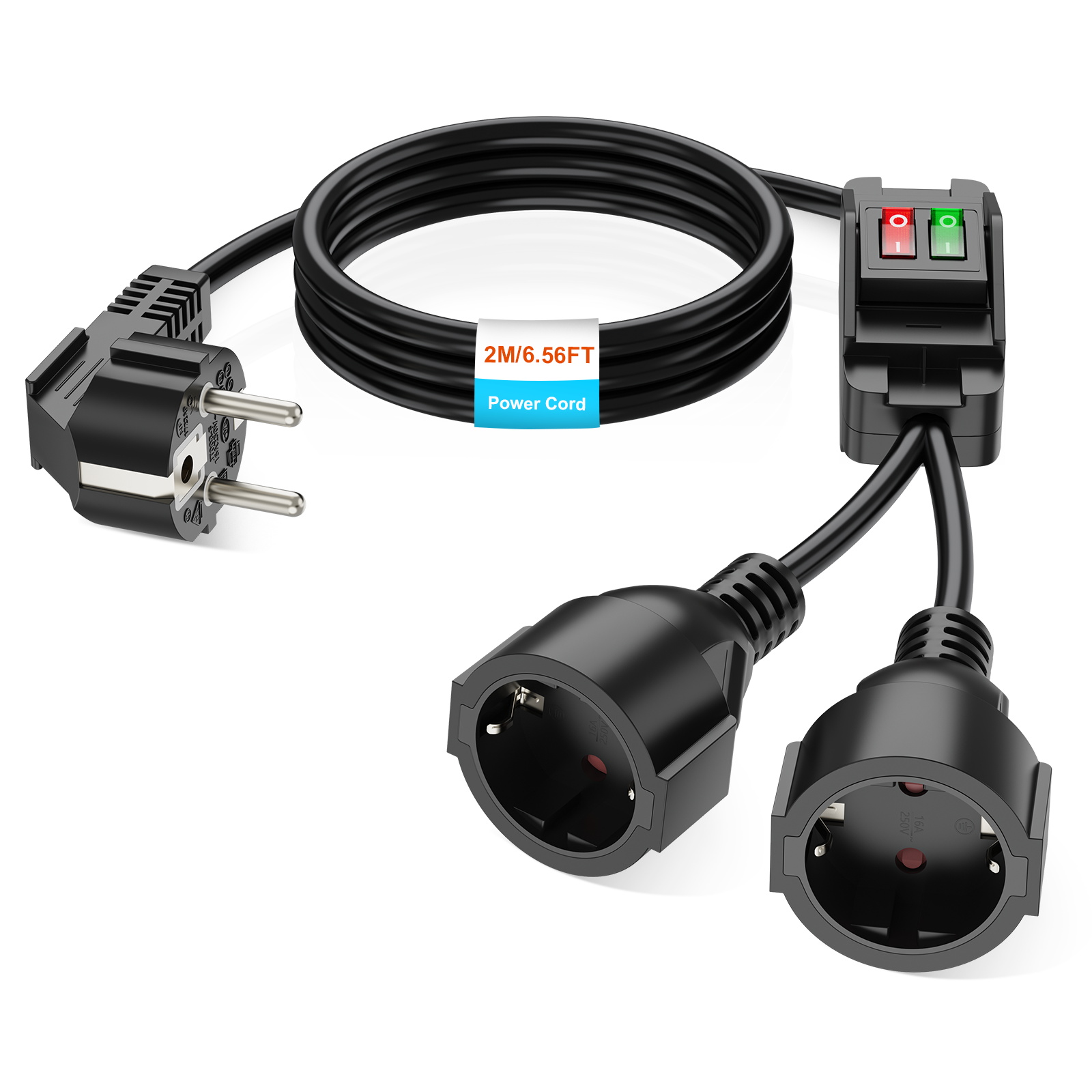 EU Plug 40cm/2m Extension Cord - огляд і ціна Outdoor Power Extension Cord