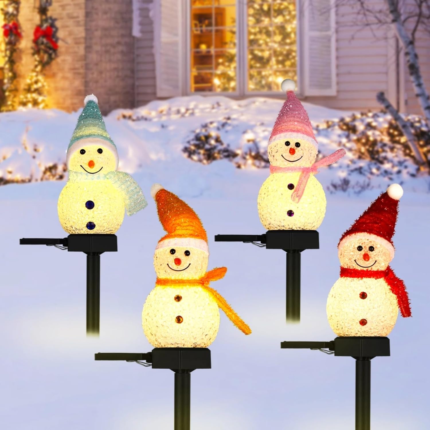 LED Snowman Solar Garden Light - огляд і ціна Outdoor Power For Xmas Lights
