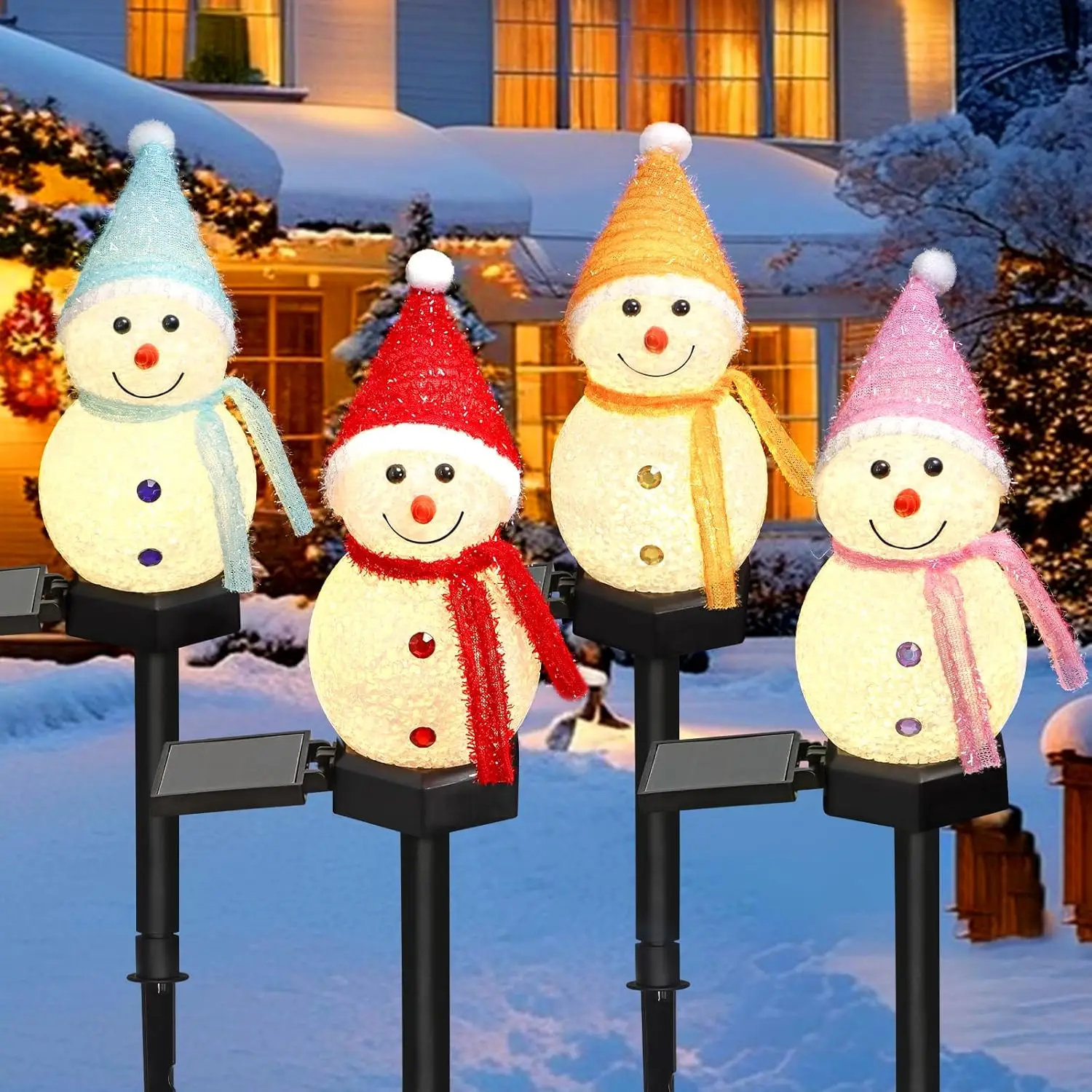 LED Snowman Solar Garden Light - огляд і ціна Outdoor Power For Xmas Lights