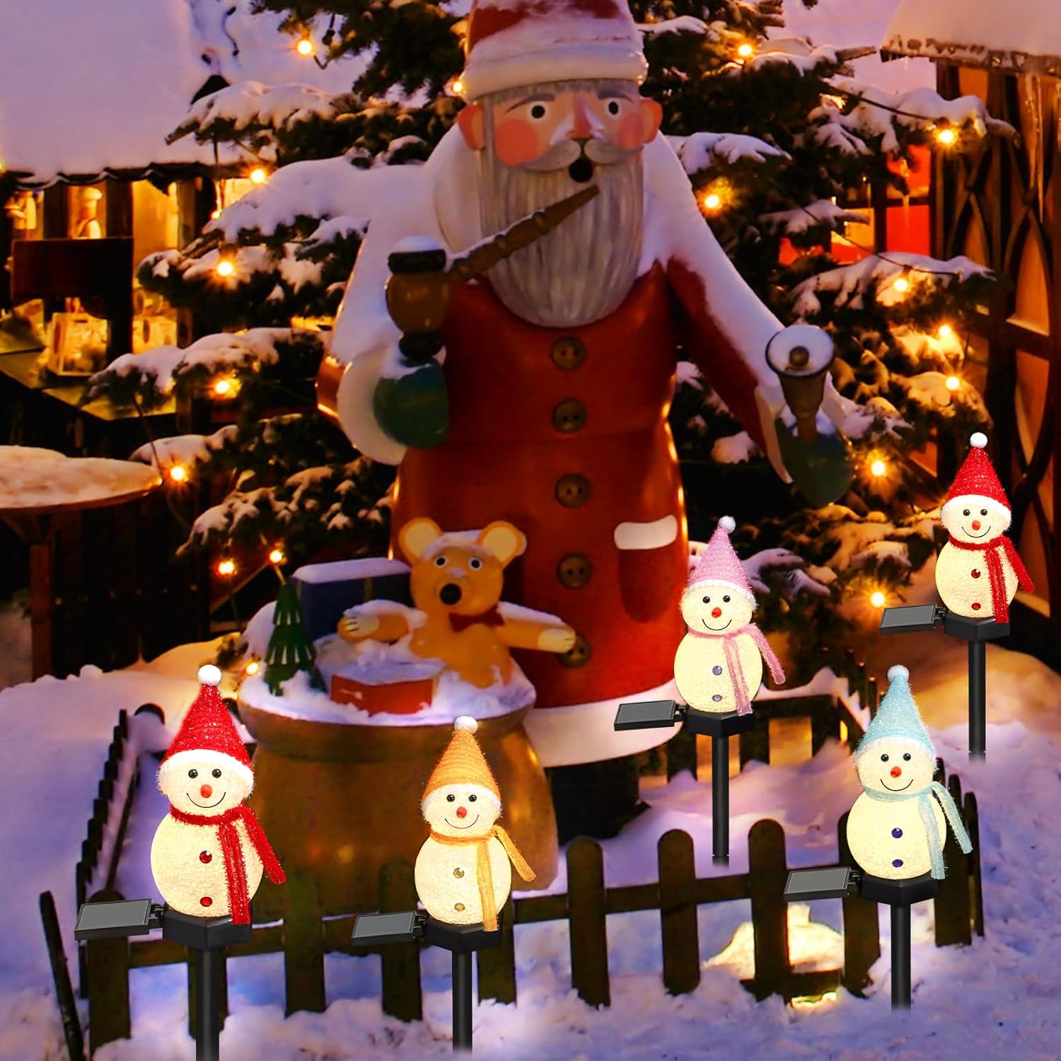 LED Snowman Solar Garden Light - огляд і ціна Outdoor Power For Xmas Lights