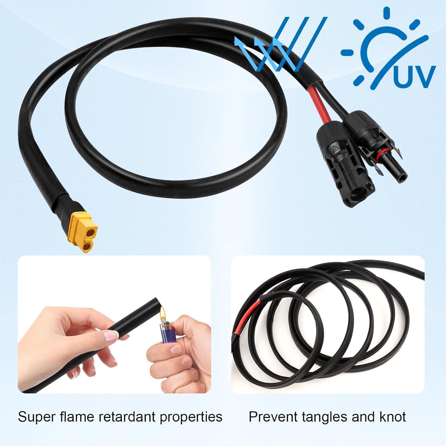 Solar Connector to XT60 Cable  - огляд і ціна Outdoor Power Extension Cord