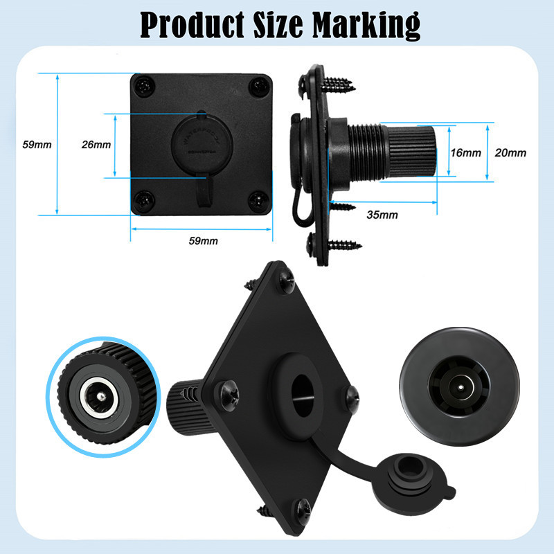 IP65 Waterproof DC5521 Panel M - огляд і ціна Outdoor Power Jack