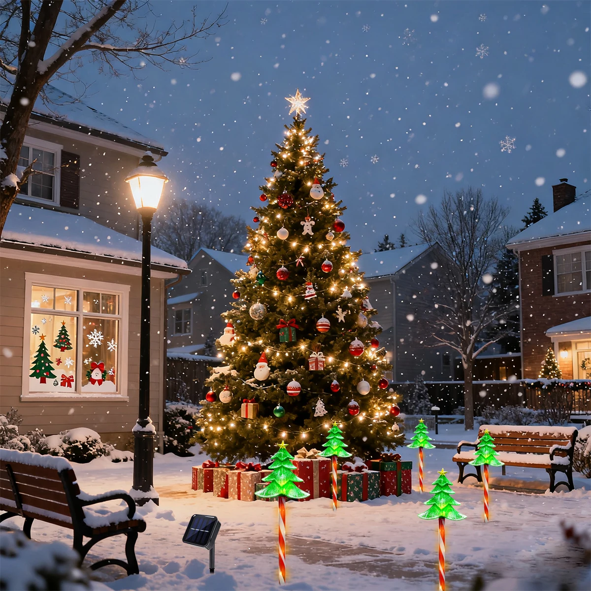 Pop 5pcs/set LED Xmas Tree Dec - огляд і ціна Outdoor Power For Xmas Lights