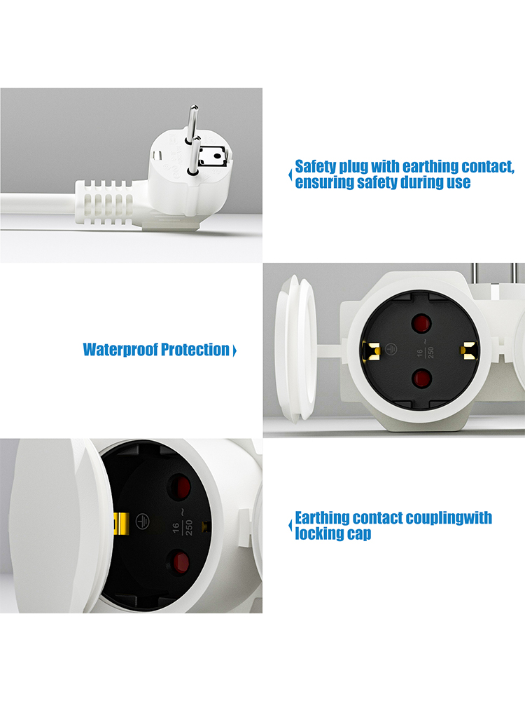 EU Extension Cable with 2 Schu - огляд і ціна Outdoor Power Extension Cord