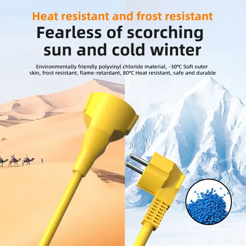 4KW 16A EU Schuko Power Strip  - огляд і ціна Outdoor Power Extension Cord