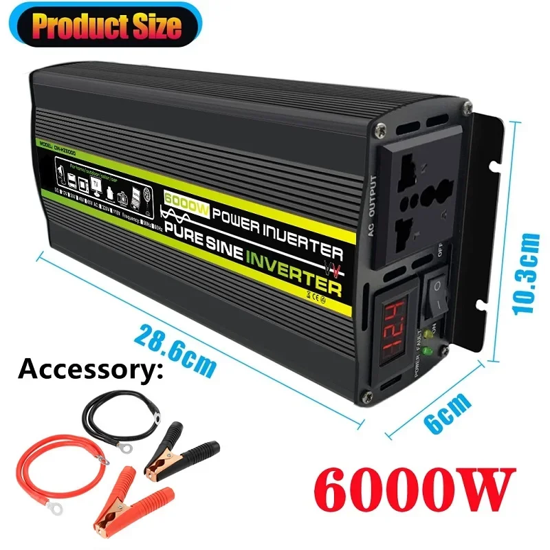 6000W DC12/24V to AC 220V Pure - огляд і ціна Outdoor Power Transformer