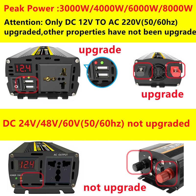 6000W DC12/24V to AC 220V Pure - огляд і ціна Outdoor Power Transformer