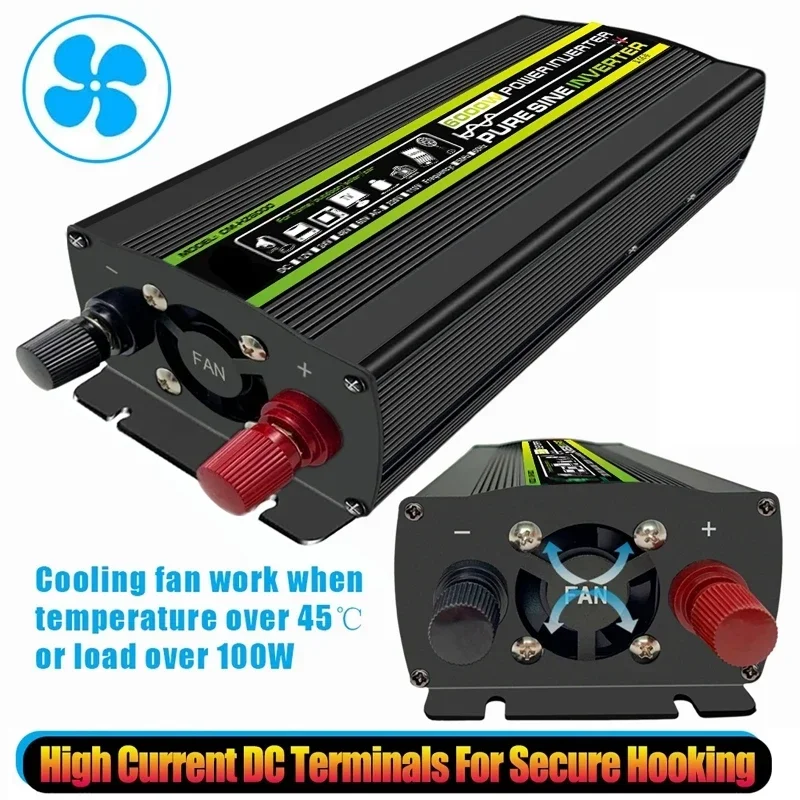 6000W DC12/24V to AC 220V Pure - огляд і ціна Outdoor Power Transformer